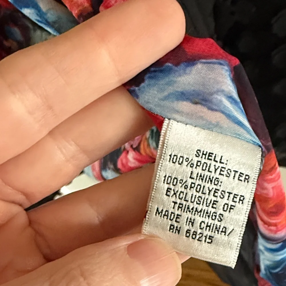 Byron Lars 10 Black Laser Cut Coat with Floral Interior - Picture 2 of 8